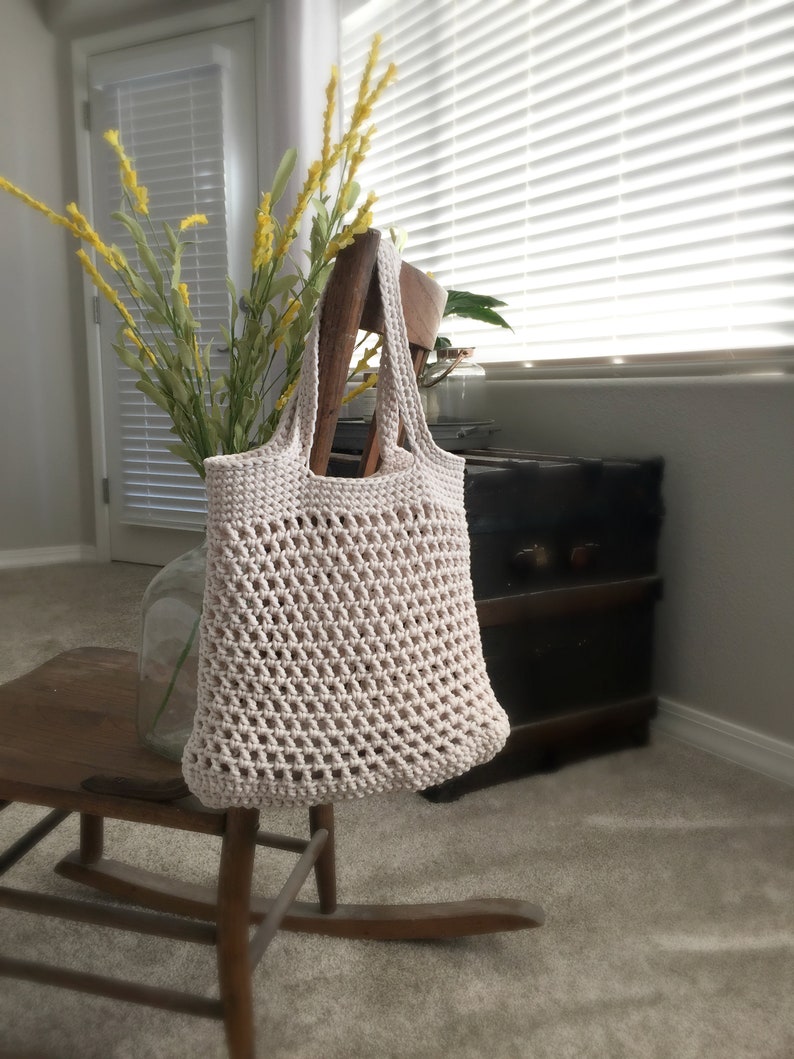 DIY Crochet Pattern The Market Tote Crochet Pattern Crochet Tote Bag Pattern Crochet Purse Pattern Crochet Beach Bag Pattern image 6