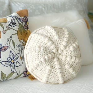 Round Pillow Pattern | PDF Crochet Pattern | Crochet Boho Pillow | Crochet Bobble Pattern | Crochet Home Decor | Modern Crochet Pattern