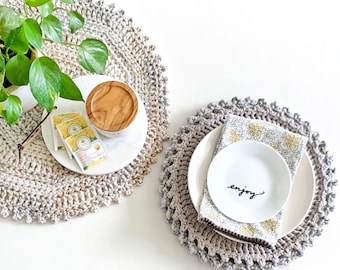 DIY Crochet Pattern | Crochet Placemat Pattern | Crochet Doily Pattern | Crochet Charger Pattern | PDF Crochet Pattern for the Kitchen