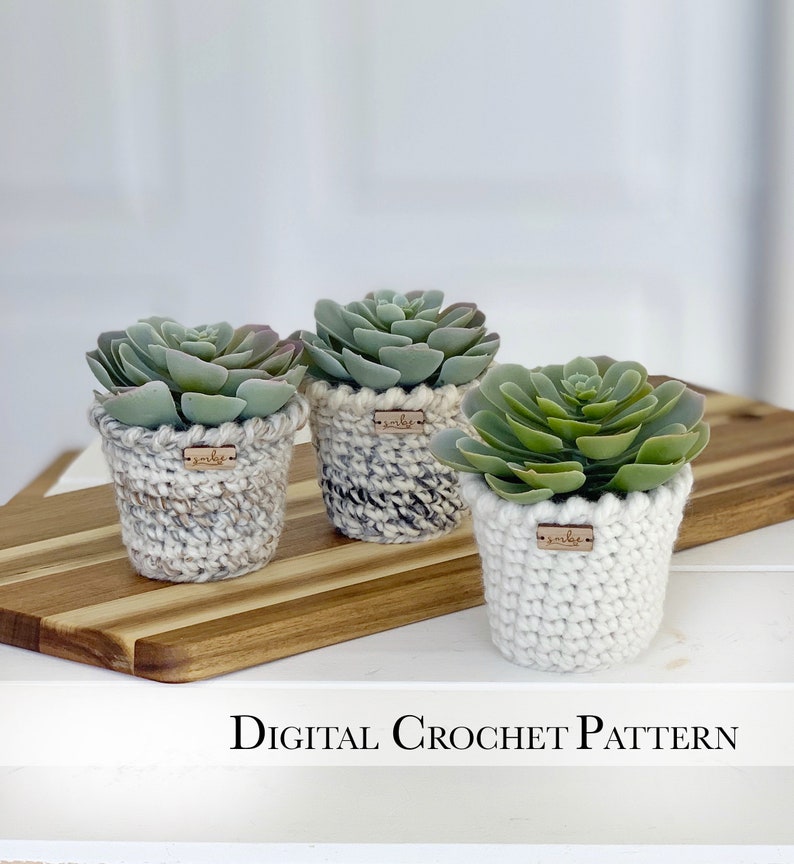 DIY Crochet Pattern Crochet Planter Pattern The Pirouette Planter Crochet Pattern DIY Craft Christmas Crochet Pattern image 1