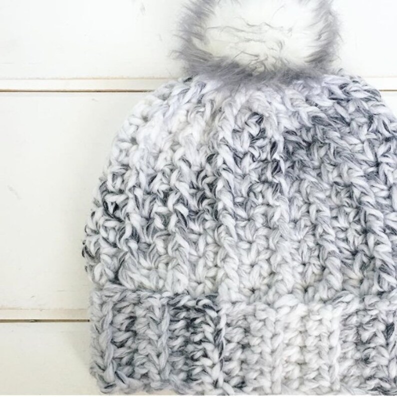 Ponytail Hat Pattern Messy Bun Hat Pattern Crochet Beanie Hat Pattern Chunky Winter Hat Pattern Top Knot Beanie Hat Pattern image 8