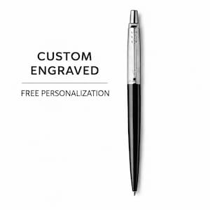 Personalized Parker Jotter Pen, Engraved Stainless Steel Ballpoint, Custom Gift for Him or Her, Graduation, Birthday, Corporate, Stationery