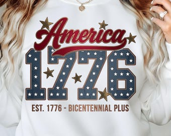 America 1776 Patriotic PNG, Vintage 4th of July Sublimation Design (Digital Download)