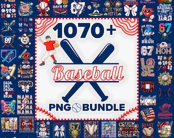 1070+ Baseball PNG Bundle: Game Day Graphics (Digital Download)