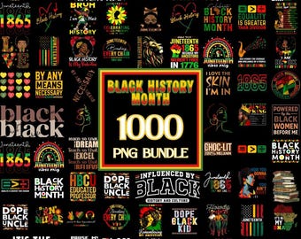 Black History Month PNG Bundle: Juneteenth Designs, HBCU Pride (Digital Files)