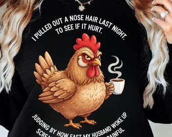 Grumpy Hen Coffee PNG | Sarcastic Wife Humor (Digital Download)