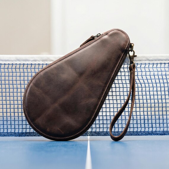 100% Genuine leather ping pong paddle case, Ping pong paddle bag, Ping pong paddle holder, Table tennis paddle case, Table tennis bag cover