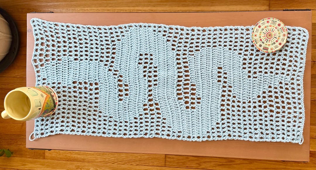 Filet Crochet Snake Tapestry - Etsy