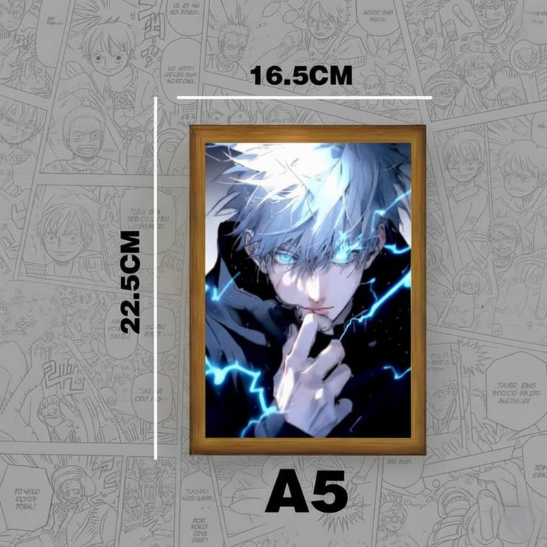 Jujutsu Kaisen Gojo LED Frame Light, Satoru Gojo Anime Wall Decor ...