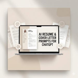 AI Resume and Cover Letter Prompts for ChatGPT | ATS-Optimized CV, Job Application Writing, Career Toolkit Download