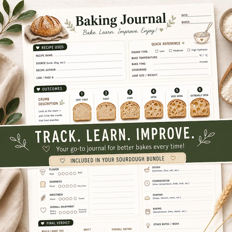 Sourdough Starter Kit Printable PDF | Beginner Guide, Discard Recipes ...