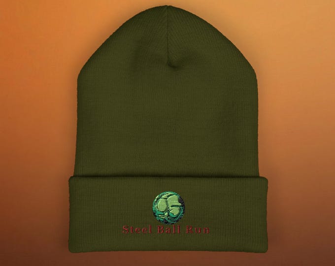 JoJo Steel Ball Run Embroidered Beanie | Cuffed Beanie