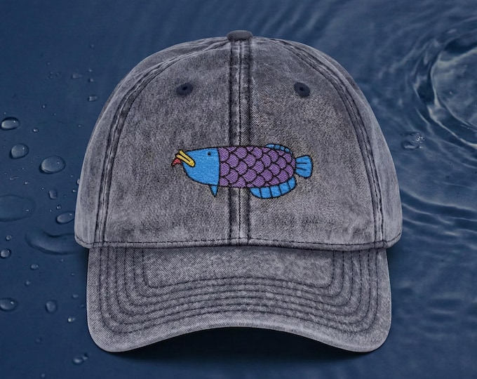 King of the Pond Embroidery Cap | | Retro Gaming |