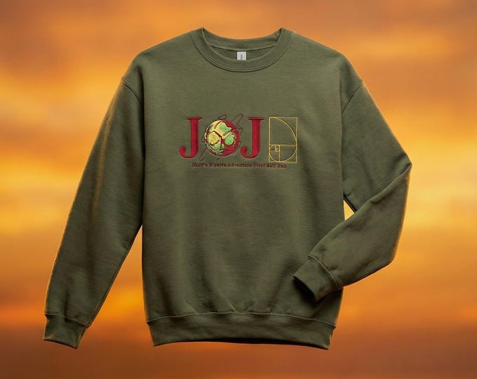 JoJo's Steel Ball Run Crewneck Sweatshirt | Anime Retro Distressed Text