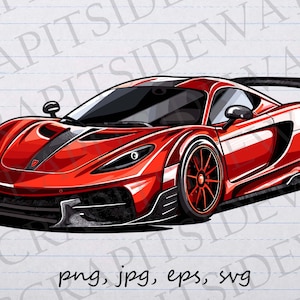 Supercar rouge clipart clipart vectoriel svg png jpg eps, voiture de luxe, voiture chère, super voiture, voiture rapide, voiture rapide, voiture de sport