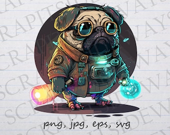 レトロスペースパグバンドル JPEG - Etsy 日本