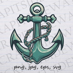 Boot Anker Clipart Vektorgrafik svg png jpg eps