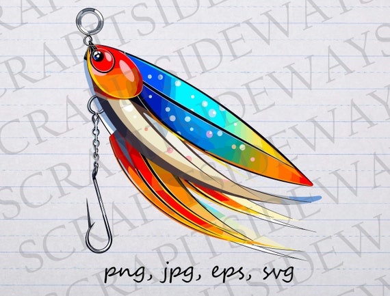 Fishing Spinner Lure Clipart Vector Graphic Svg Png Jpg Eps