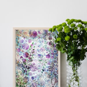 gel plate abstract mixed media printable wall art poster print art journal print instant download