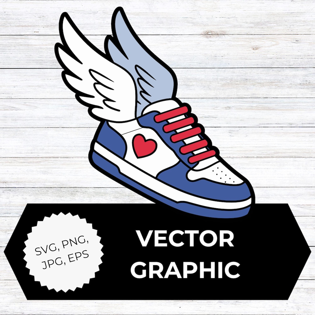 Zapato de dibujos animados con alas Clipart Zapatilla con