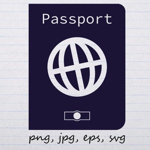 パスポート シルエット クリップアート ベクター グラフィック デジタル スタンプ svg png jpg eps 旅行 放浪癖 休暇 クリカット カット ファイル
