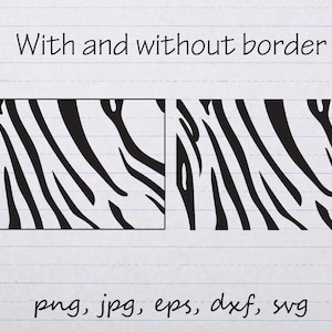 set of 2 tiger stripes clipart vector graphic Digital stamp svg png jpg eps dxf animal print tiger print