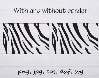 2er Set Tiger Streifen Clipart Vektorgrafik Digitaler Stempel svg png jpg eps dxf Tier Druck Tiger Druck