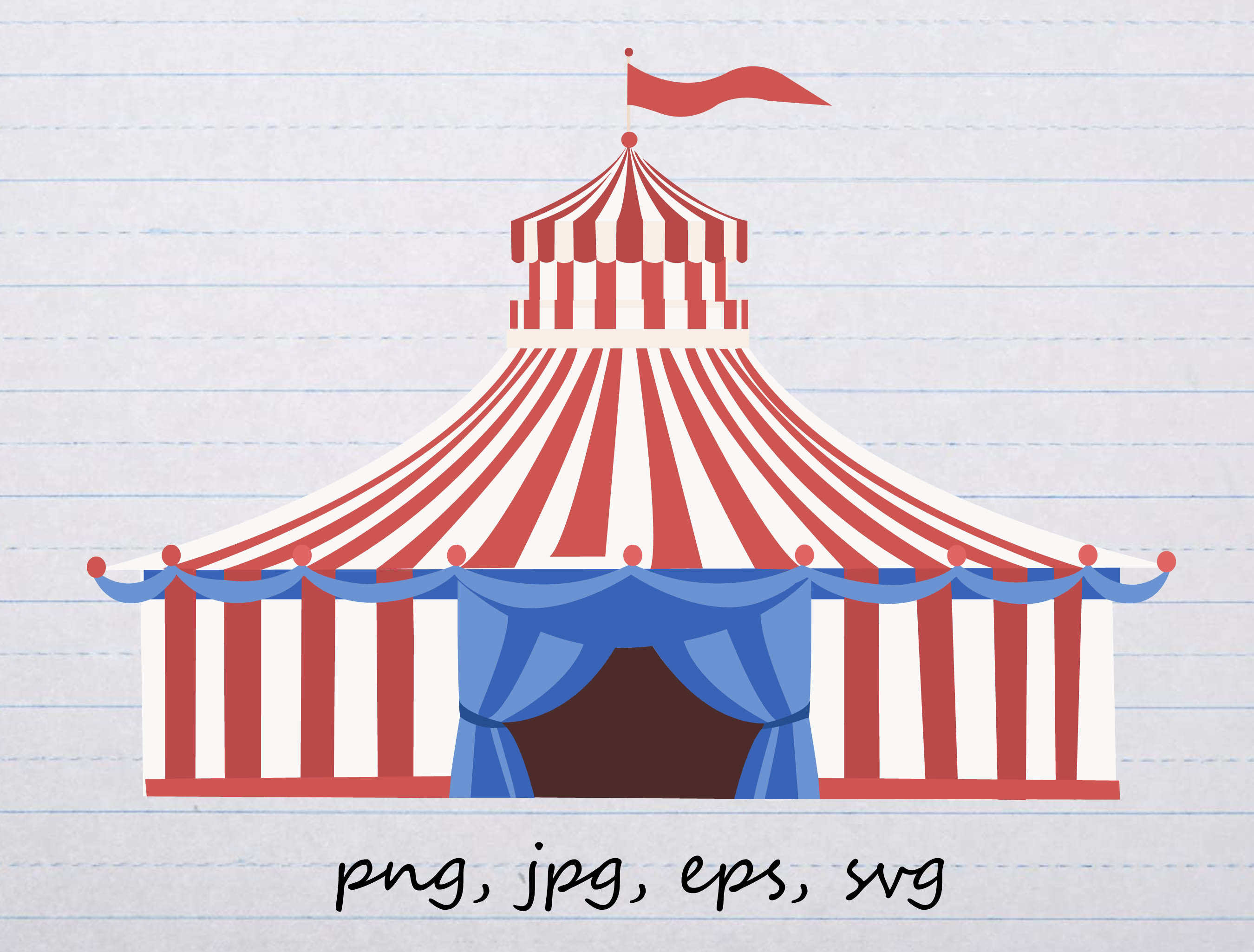 Circus Tent Clipart Vector Graphic Svg Png Jpg Eps Birthday Kids Carnival -  Etsy Canada