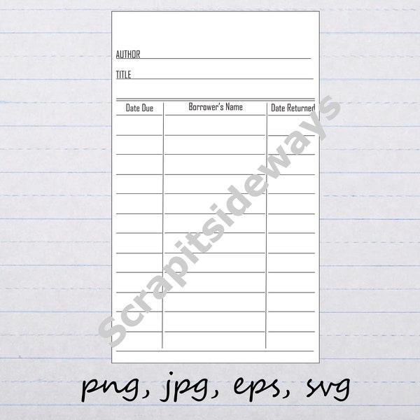 Library Card Catalog - Etsy