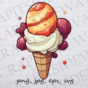 Planeta Helado clip art clipart vector gráfico svg png jpg eps diseño de camiseta diseño de pegatina, helado del espacio exterior, helado de novedad