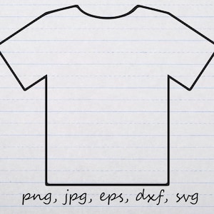 tshirt silhouette clipart vector graphic Digital stamp svg png jpg eps dxf t-shirt shirt short sleeved shirt