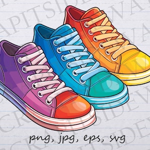 Shoes in a line clip art clipart vector graphic svg png jpg eps, shoe, sneakerhead, sneaker head, shoe border, sneakers