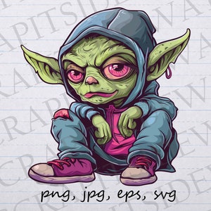 Imágenes prediseñadas de duende urbano, gráficos vectoriales, SVG, PNG, JPG, EPS, duende de la calle, duende adolescente