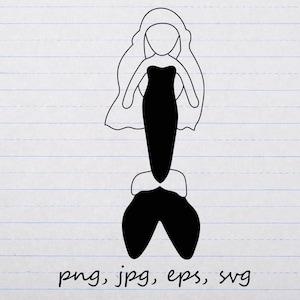 Meerjungfrau Clipart Vektorgrafik svg png jpg eps Strand Ozean Meer Fantasie Wesen