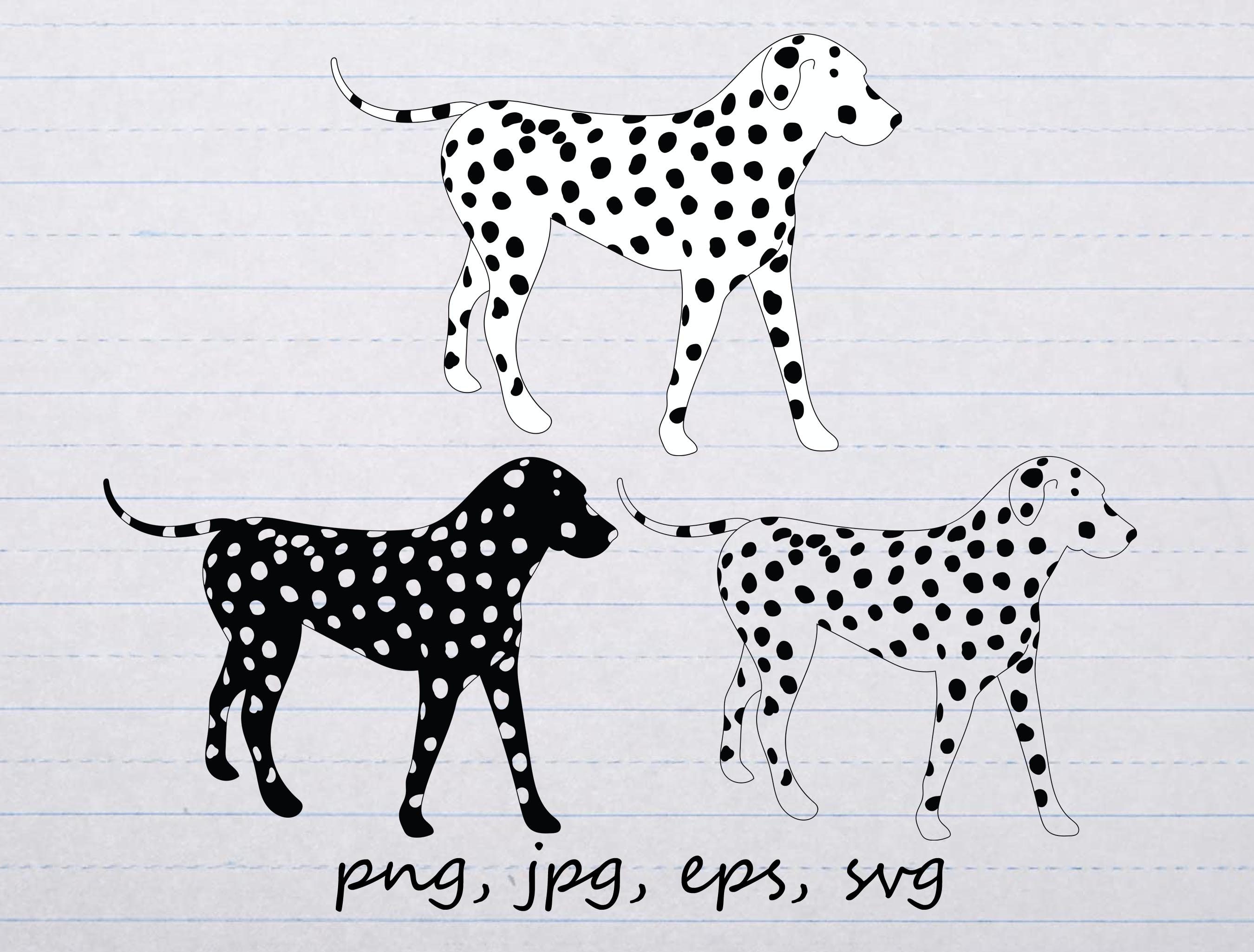 Dalmatian Dog Clipart Vector Graphic Svg Png Jpg Eps Cricut Cut File ...