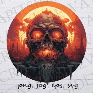 Apocalyps schedel glinsterende clip art clipart vector afbeelding svg png jpg eps apocalyptische dystopische dag des oordeels