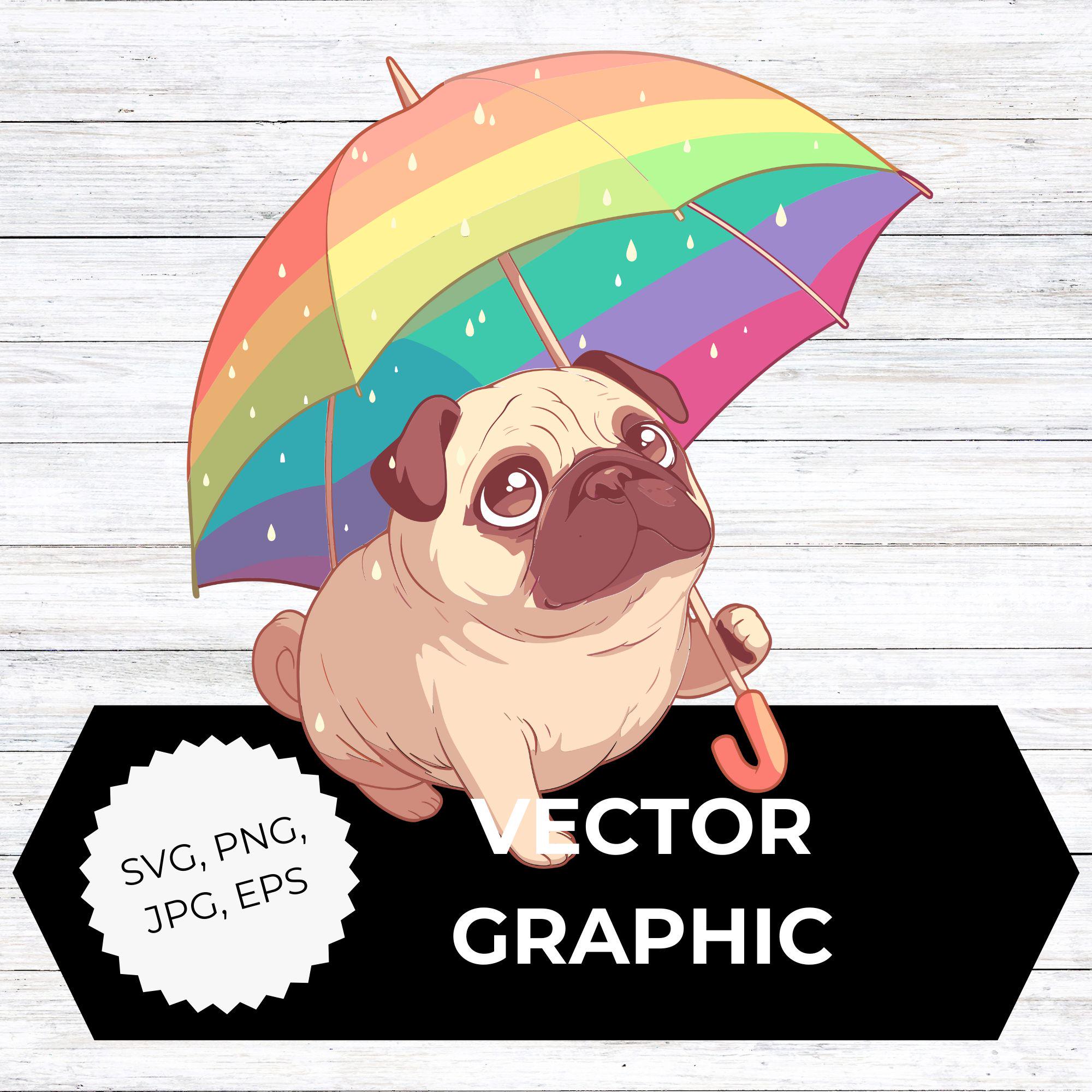 Pug Umbrella UK