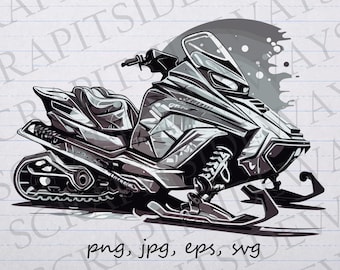 Sneeuwscooter clipart vectorafbeelding svg png jpg eps slee sneeuw speelgoed