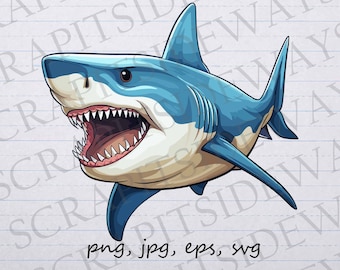 おっちページです 海 ホオジロザメ 珊瑚 レジンアート 原画 絵画