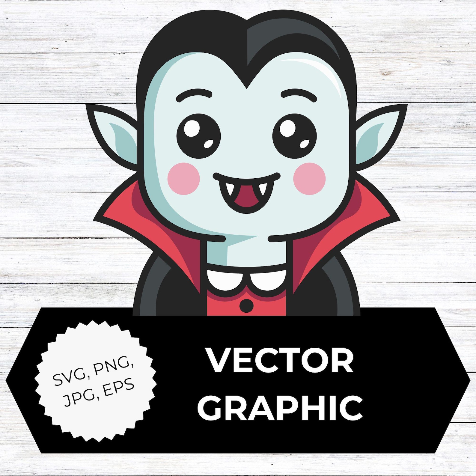 Cute Vampire Dracula Face Clipart | Halloween Character Vector SVG PNG ...