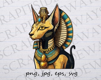 古代エジプトの猫の神のクリップアートベクターグラフィック