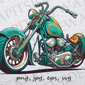 Moto clipart grafica vettoriale svg png jpg eps clipart maiale veicolo chopper