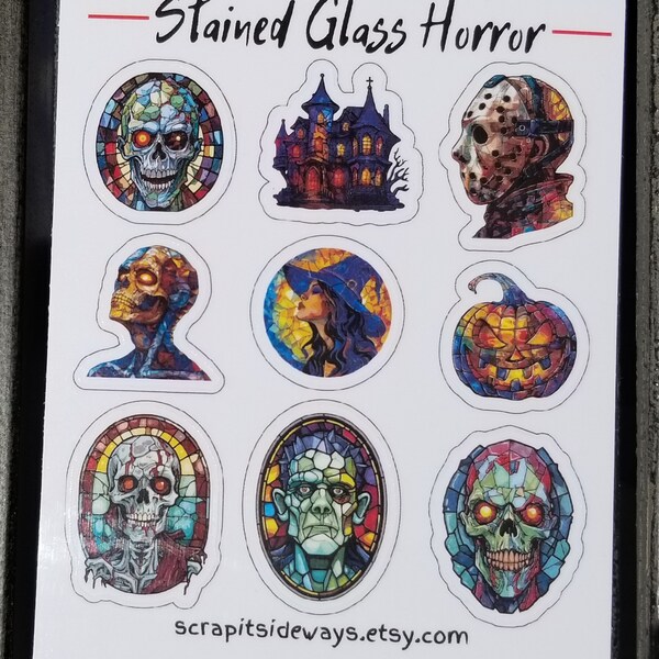 Haunted Stained Glass Decals - Etsy