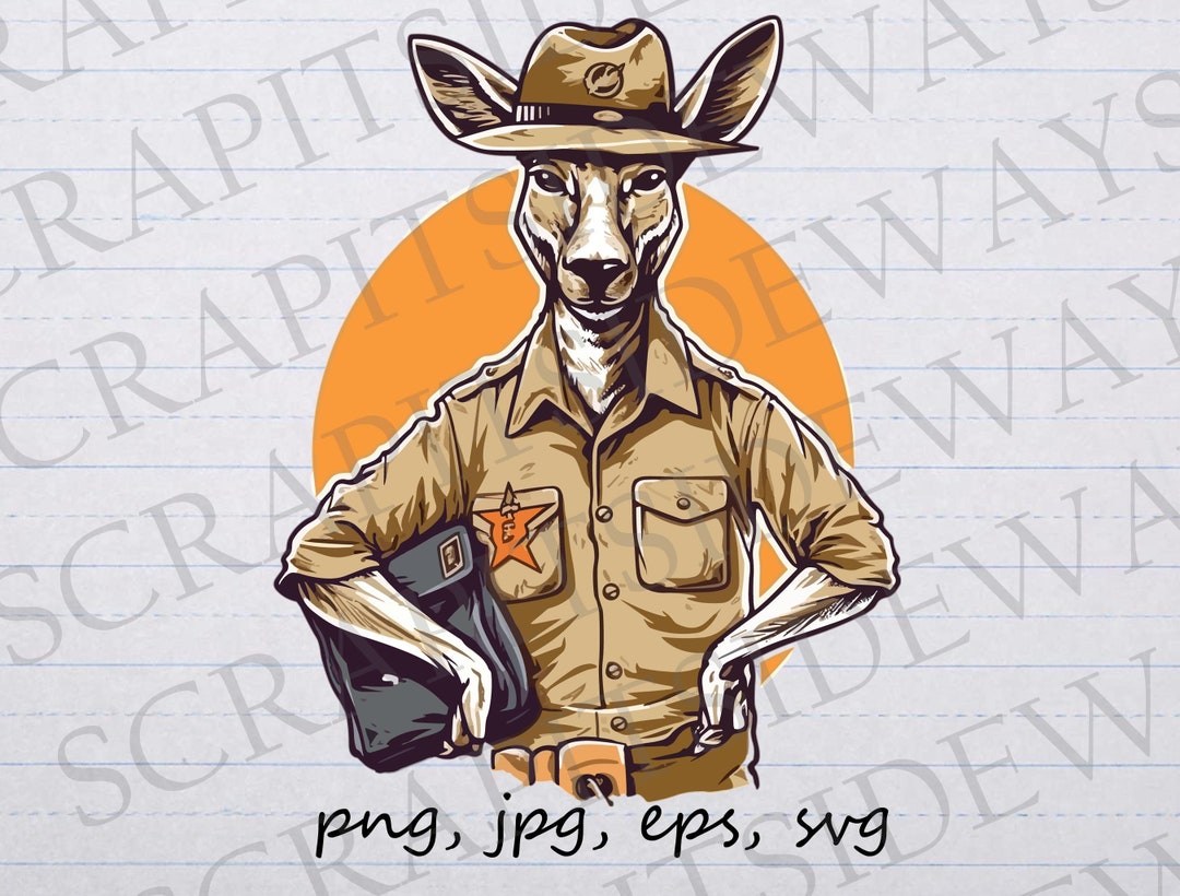 Kangaroo Mailman Clip Art Clipart Vector Graphic Svg Png Jpg Eps