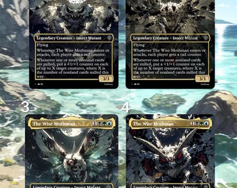 MTG Foil Proxy – The Wise Mothman Commander | Alt Art Custom Card