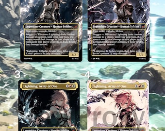 MTG Foil Proxy – Lightning, Army of One Commander | Alt Art Custom Card