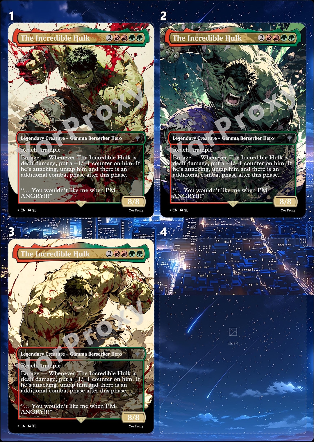 MTG Foil Proxy – Bruce Banner/hulk EDH Commander | Alt Art Custom