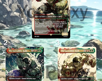 MTG Foil Proxy – Bruce Banner/Hulk Commander | Alt Art Custom Card