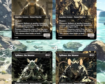 MTG Foil Proxy – Splinter, the Mentor Commander | Alt Art Custom Card