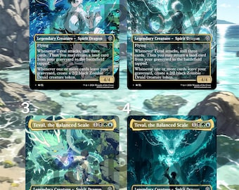 MTG Foil Proxy – Teval, the Balanced Scale Commander | Alt Art Custom Card